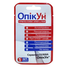 Серветка гелева антимікробна «ОпікУн» ® (5х5 см) 