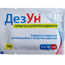 Серветка антимікробна з хлоргексидином «ДезУн» ®
